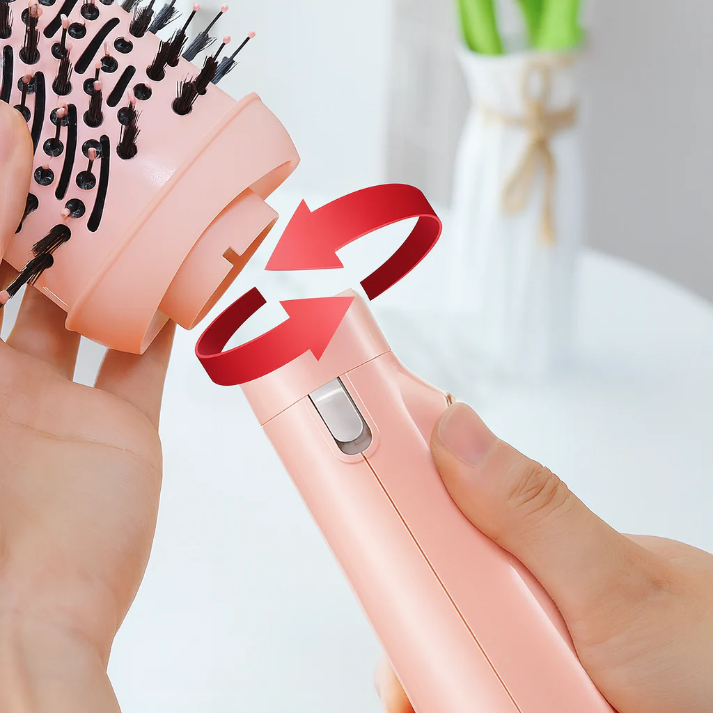 Cepillo Secador y Alisador BeautyHair 5 en 1 Bivolt Rose (¡Cabello liso y seco en menos de 10 minutos!) +REGALOS: Aceite Capilar y Sérum Anti Frizz - Image 4