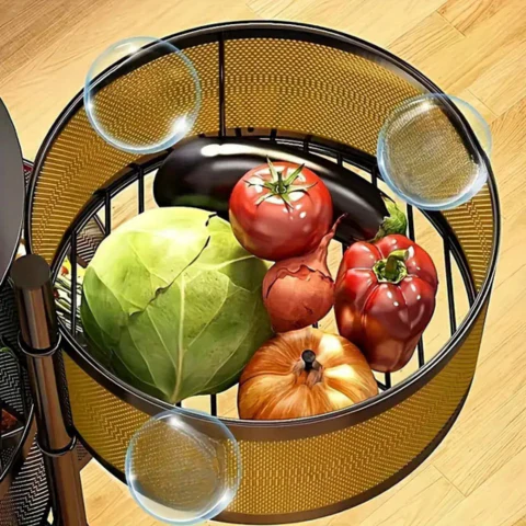 [Comprá 1 Llevá 2] Frutera Articulada de Acero Inoxidable Giratoria de 3/4/5 Niveles +REGALO: Kit de Utensilios de Cocina - Image 5