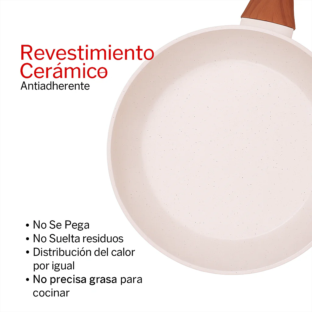 Conjunto Completo de 10 Piezas en Acero Inoxidable con Revestimiento de Cerámica y Mangos de Madera - Image 4