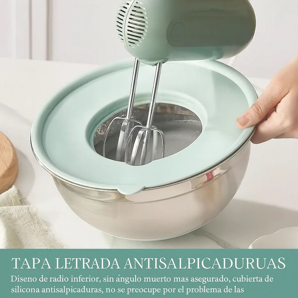 Conjunto de 6 Recipientes de Acero Inoxidable con Tapas de Silicona Multifuncionales + REGALO: Kit de Utensilios de Cocina - Image 3