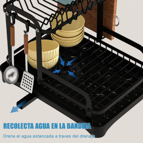 Escurridor 3 en 1 de Acero Inoxidable Multifuncional con Asas Plegables y Base Antideslizante + REGALO: Kit de Utensilios de Cocina - Image 6