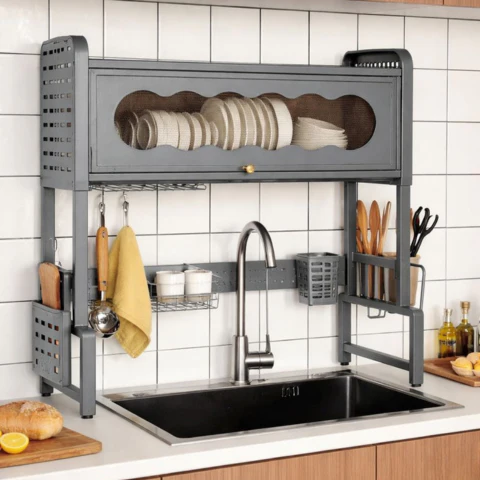 Escurridor Multifuncional Completo en Acero Inoxidable EasyHome + REGALO: Kit de Utensilios de Cocina - Image 4