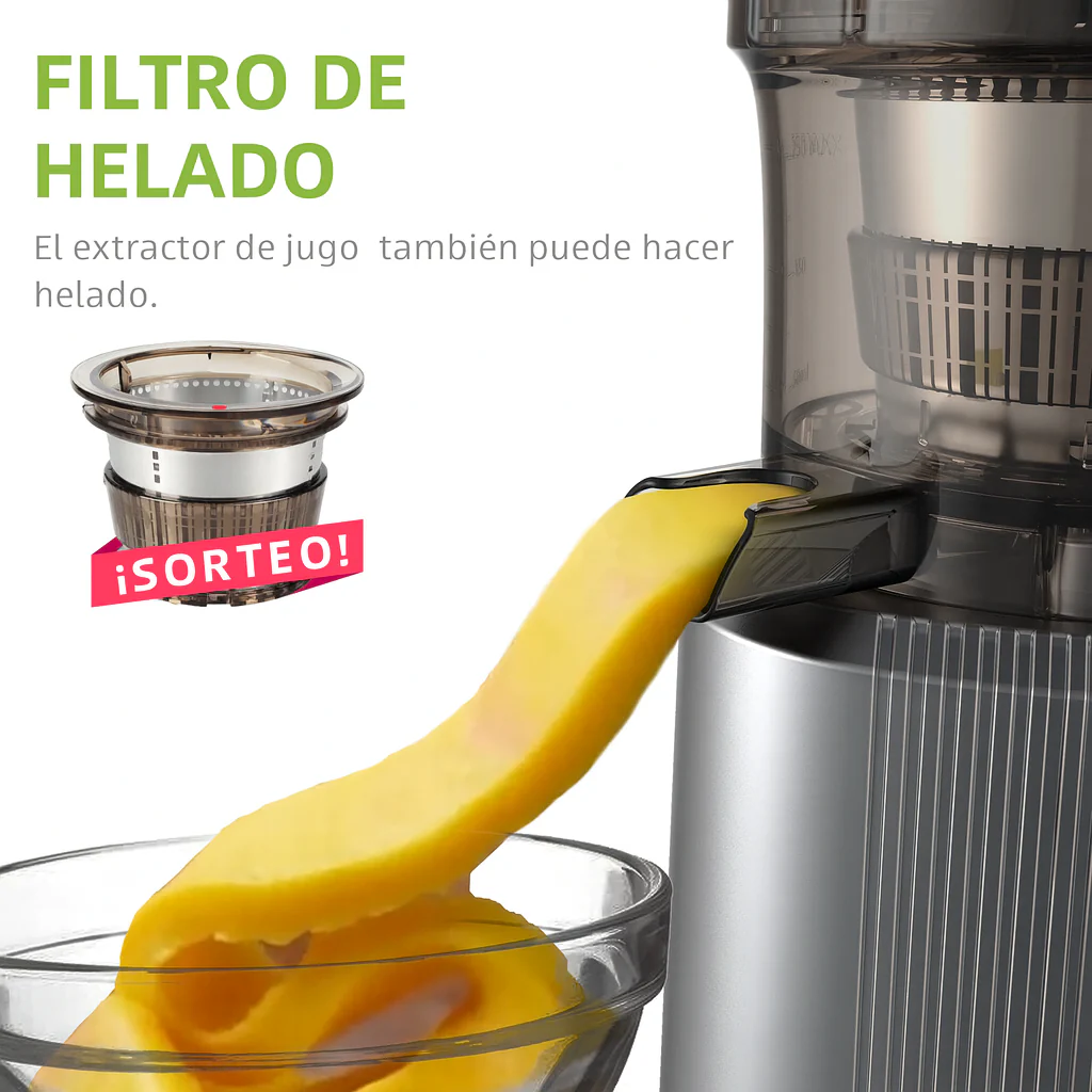 Extractor de Jugo Premium Multifunción ProLine 5L con Colector de Pulpa +REGALO: 6 Vasos de Vidrio Ahumado - Image 3