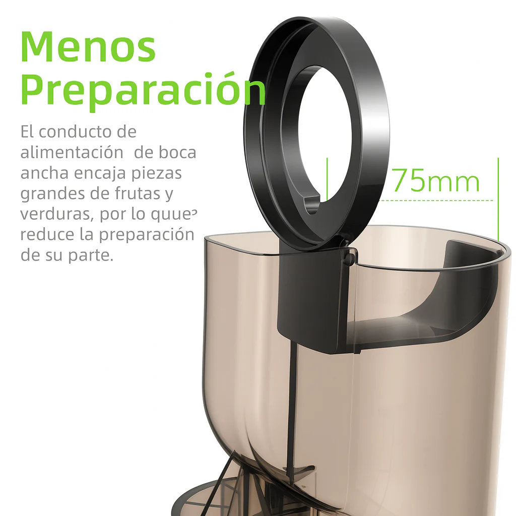Extractor de Jugo Premium Multifunción ProLine 5L con Colector de Pulpa +REGALO: 6 Vasos de Vidrio Ahumado - Image 5