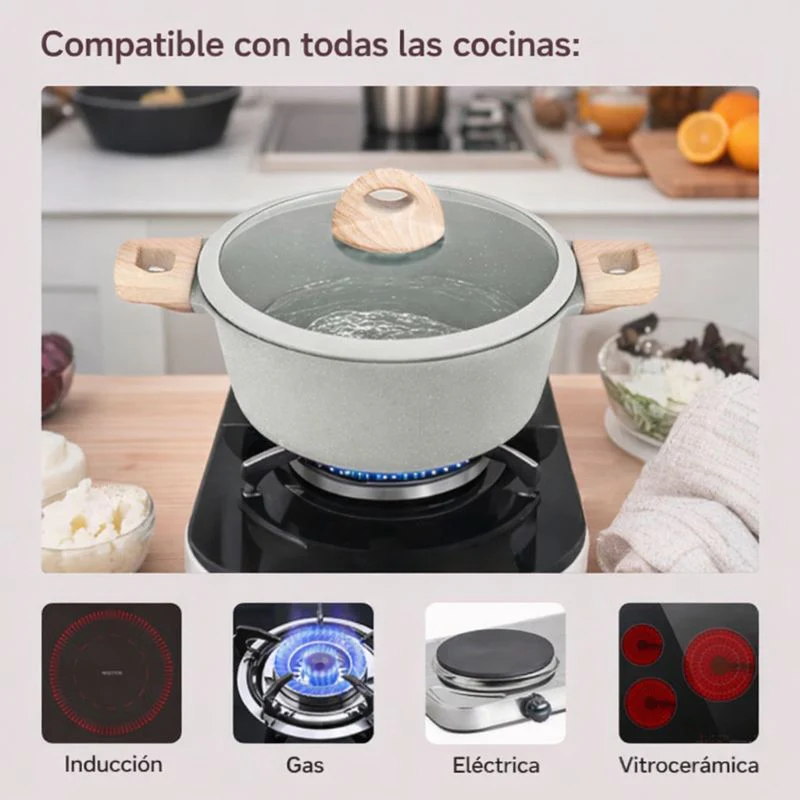 Juego de Ollas Imperial™ en Cerámica Premium con Tapas de Vidrio Templado - Image 6
