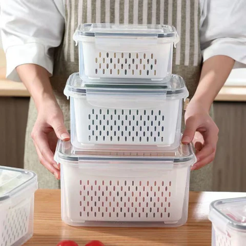 Kit con 10 Recipientes Herméticos con Escurridor Inteligente (Moderno e innovador para tu cocina) - Image 5