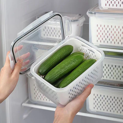 Kit con 10 Recipientes Herméticos con Escurridor Inteligente (Moderno e innovador para tu cocina) - Image 6