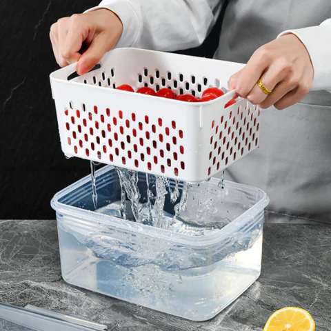 Kit con 10 Recipientes Herméticos con Escurridor Inteligente (Moderno e innovador para tu cocina) - Image 8