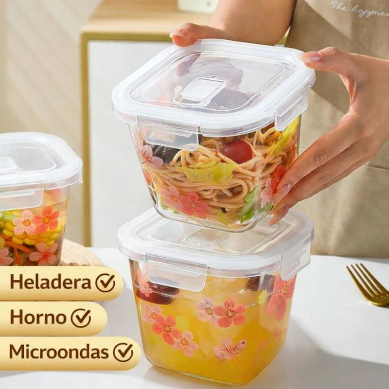 Kit de 10 Frascos Herméticos de Vidrio Templado con Tapa Sellada y Trabas + REGALO: Kit de Utensilios de Cocina - Image 6