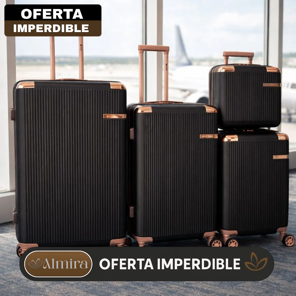 Kit de 4 Valijas Milano™ en ABS Reforzado con Giro 360° y Diseño Antirrayado - Image 2