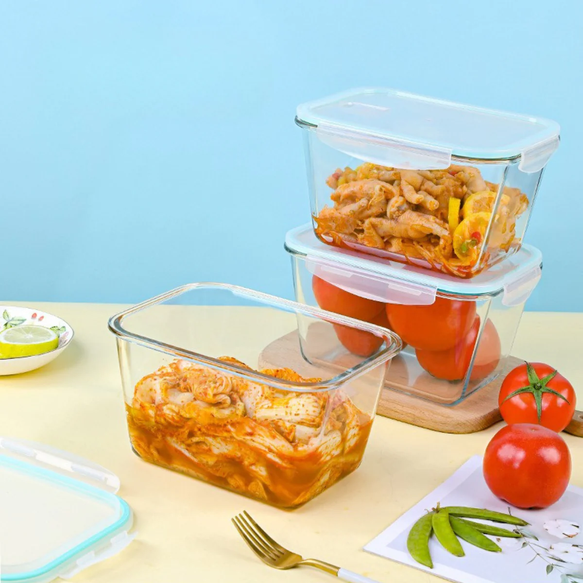 Kit de 7 Frascos Herméticos de Vidrio Templado con Tapa de Sellado al Vacío + REGALO: Kit de Utensilios de Cocina - Image 6