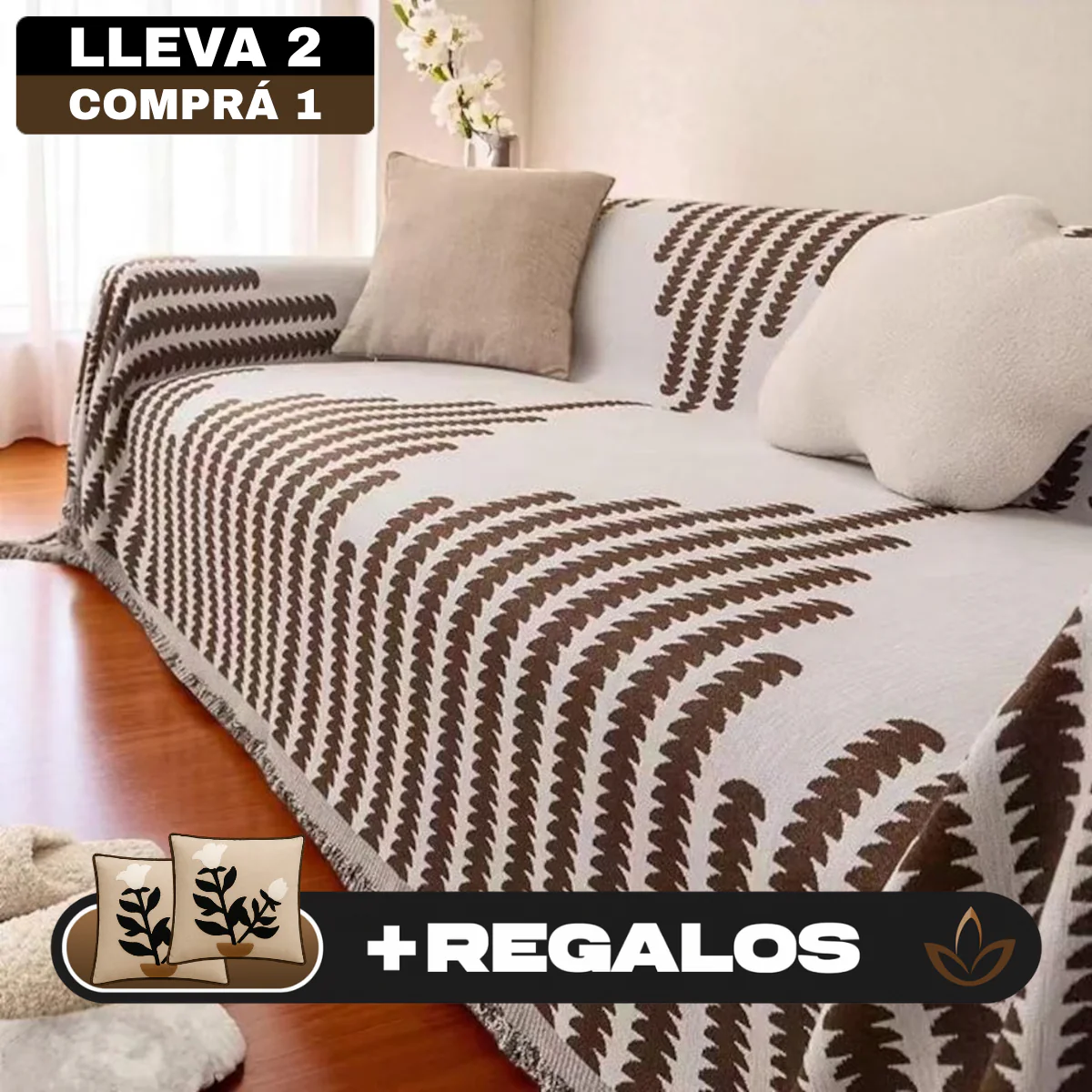 [Llevá 2 Pagá 1] Funda para Sofá Bella de Algodón (Tu Sofá Renovado y Elegante) +REGALOS: 2 Fundas para Almohadones - Image 3
