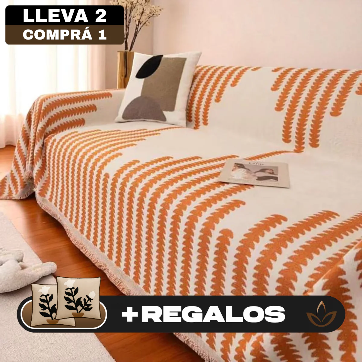 [Llevá 2 Pagá 1] Funda para Sofá Bella de Algodón (Tu Sofá Renovado y Elegante) +REGALOS: 2 Fundas para Almohadones - Image 5