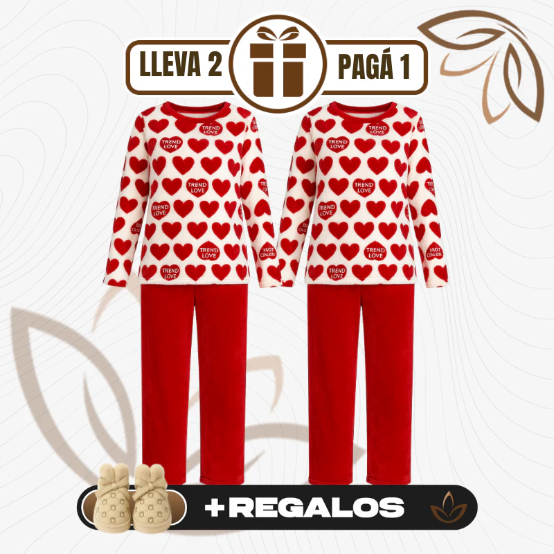 [Llevá 1 y Recibí 2] Pijama Femenino de Algodón y Poliéster (¡Comodidad para tus Noches de Sueño!) +REGALOS: Pantuflas - Image 3