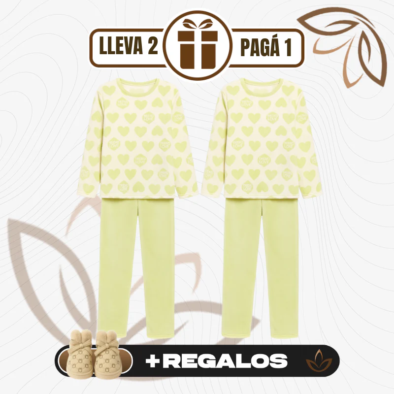 [Llevá 1 y Recibí 2] Pijama Femenino de Algodón y Poliéster (¡Comodidad para tus Noches de Sueño!) +REGALOS: Pantuflas - Image 4