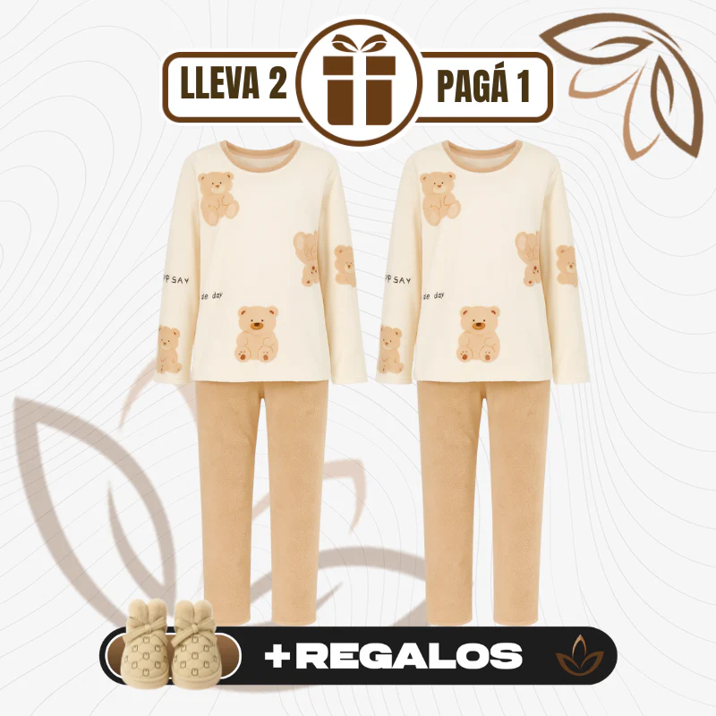[Llevá 1 y Recibí 2] Pijama Femenino de Algodón y Poliéster (¡Comodidad para tus Noches de Sueño!) +REGALOS: Pantuflas - Image 5