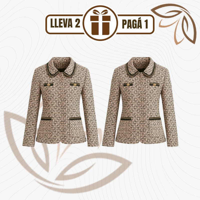 [Llevá 2 Pagá 1] Blazer Femenino Isabella en Tweed Premium (¡Elegancia Atemporal y Terminación Sofisticada!) - Image 2