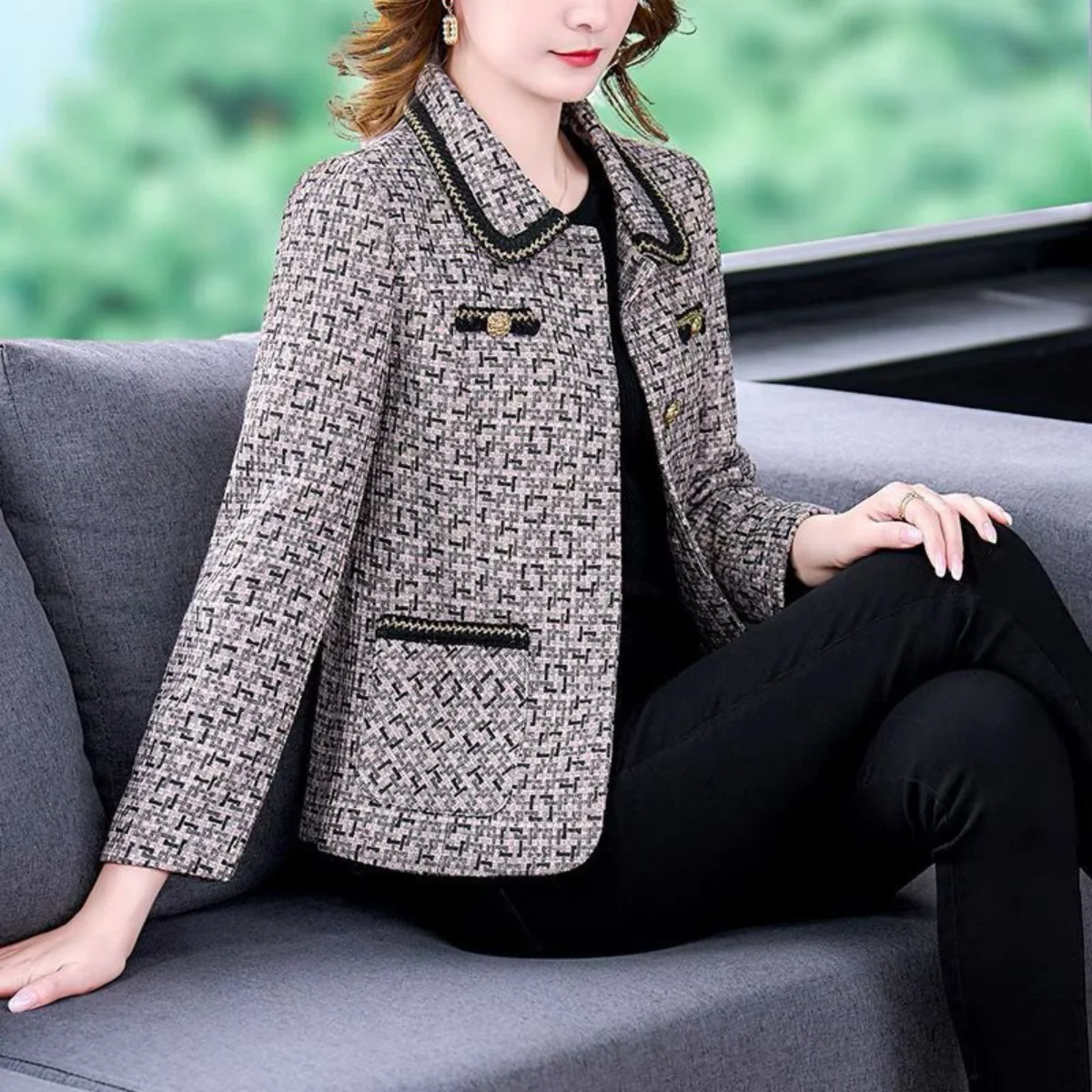 [Llevá 2 Pagá 1] Blazer Femenino Isabella en Tweed Premium (¡Elegancia Atemporal y Terminación Sofisticada!) - Image 6