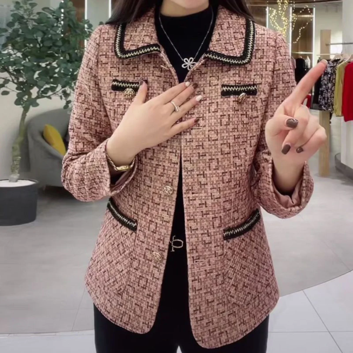 [Llevá 2 Pagá 1] Blazer Femenino Isabella en Tweed Premium (¡Elegancia Atemporal y Terminación Sofisticada!) - Image 7