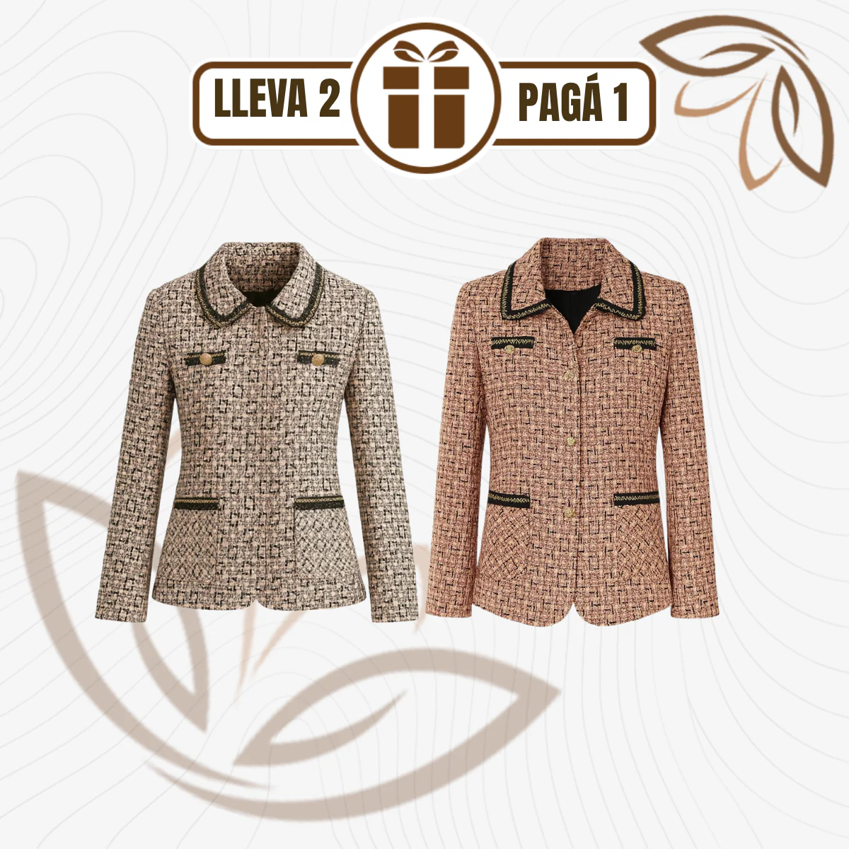 [Llevá 2 Pagá 1] Blazer Femenino Isabella en Tweed Premium (¡Elegancia Atemporal y Terminación Sofisticada!) - Image 8