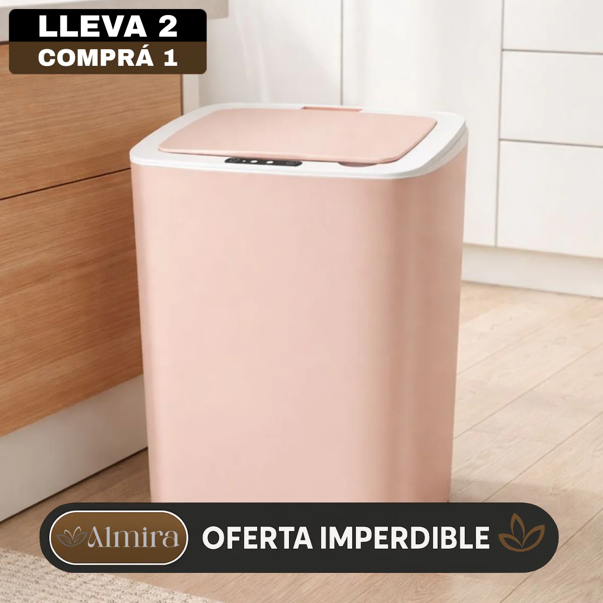 [Llevá 2, Pagá 1] Cesto de Basura Smart Waste™ con Sensor Inteligente y Tapa Antiodor - Image 3