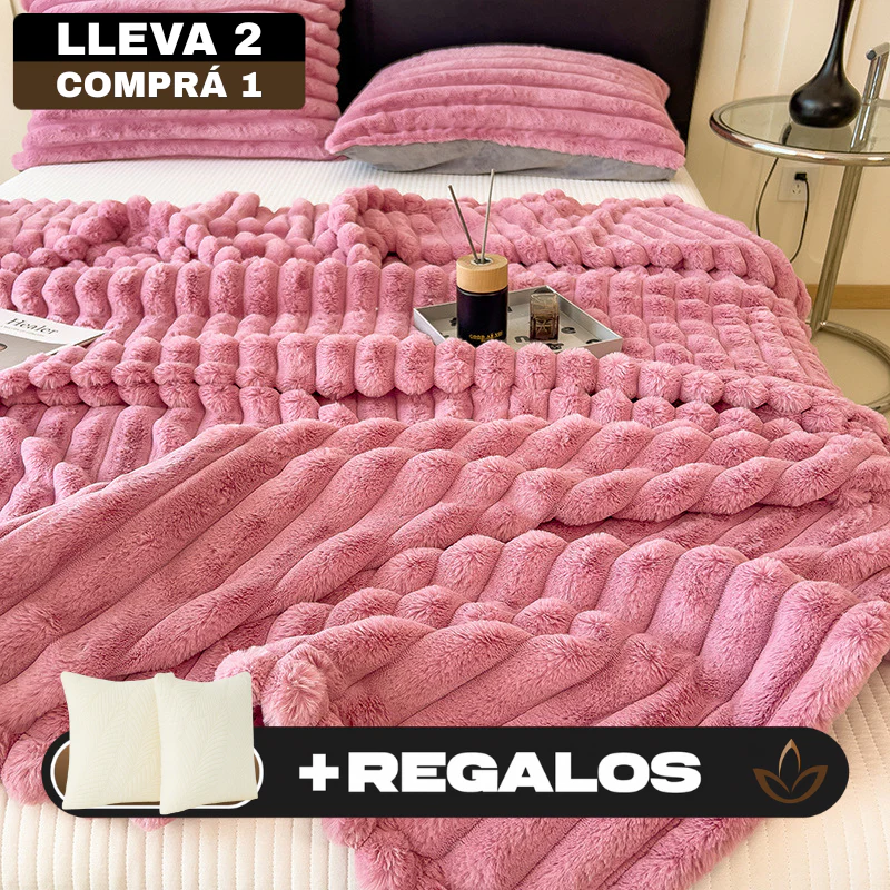 ¡Promo! Llevá 2, Pagá 1 – Frazada 100% Algodón Premium + 2 Fundas GRATIS - Image 2