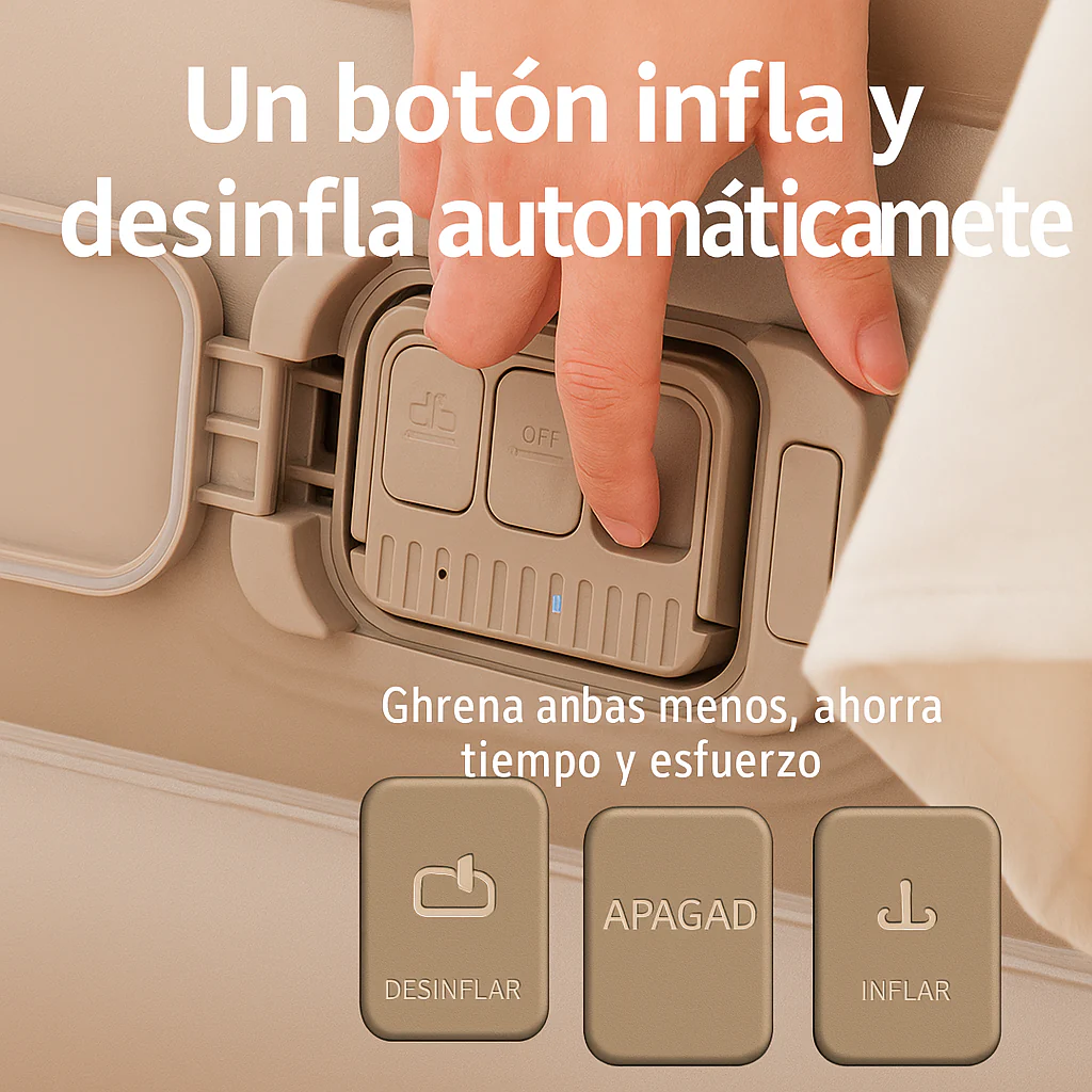 [Llevá 2 Pagá 1] Colchón Portátil de Una Plaza con Triple Revestimiento y Antidesgarro +REGALO: Bomba de Aire Eléctrica - Image 4
