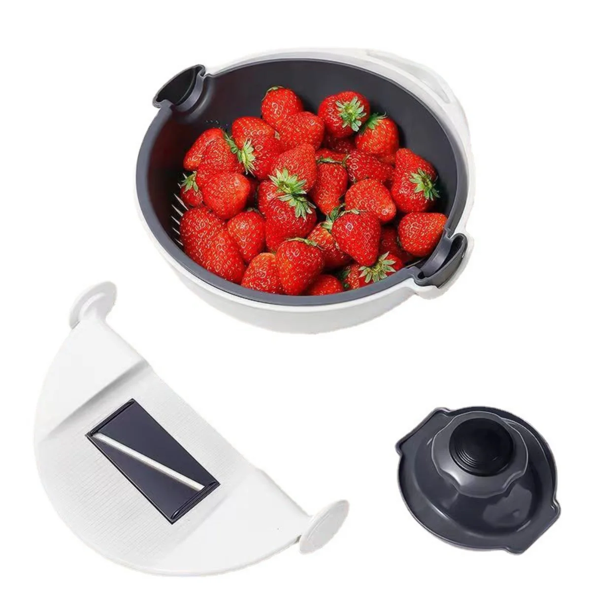 [Llevá 2 Pagá 1] Cortador de Verduras Multifuncional con Cuchillas de Acero Inoxidable y Escurridor Incorporado - Image 2