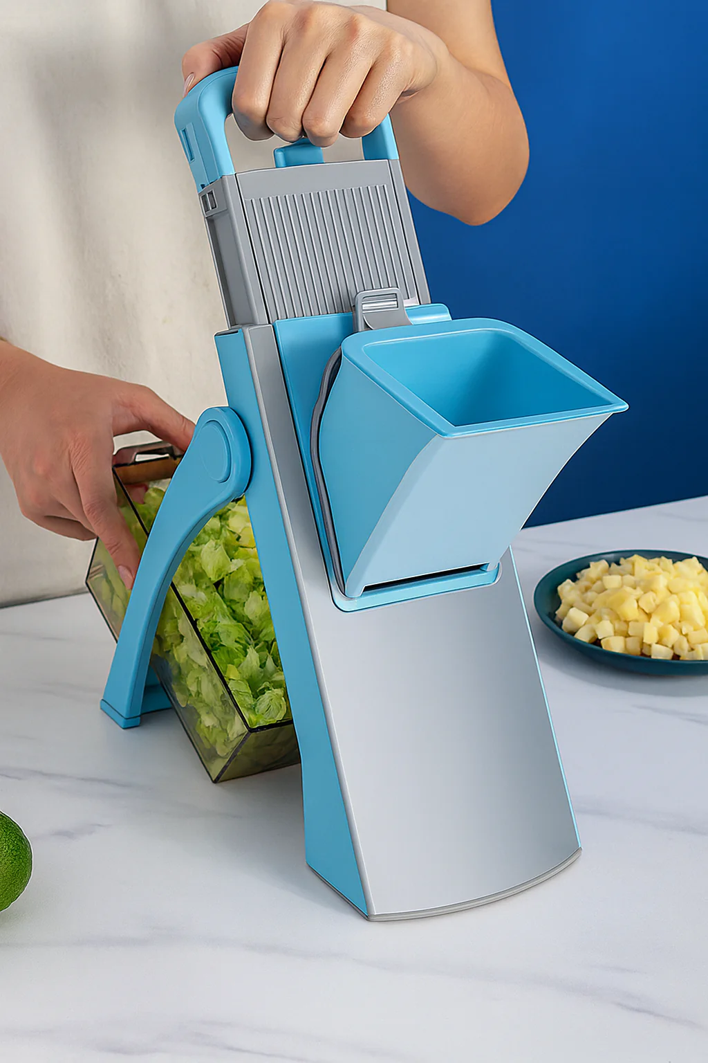 [Llevá 2 Pagá 1] Cortador de Verduras Multifuncional en Acero Inoxidable con Hoja Ajustable +REGALO: Kit de Utensilios de Cocina - Image 5
