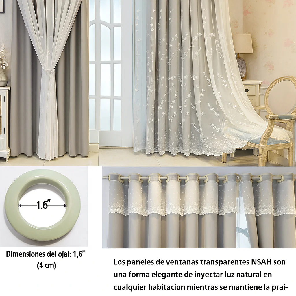 [Llevá 2 Pagá 1] Cortina Blackout Royal de Doble Capa con Aislamiento Térmico (¡Estilo europeo en tu sala!) +REGALO: Barras para Cortina - Image 3