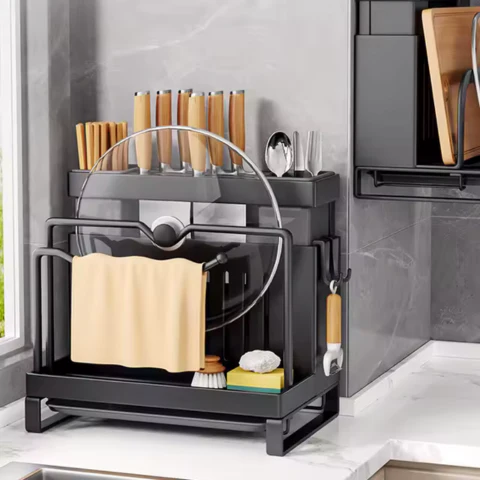 [Llevá 2 Pagá 1] Escurridor Inteligente Multifuncional en Acero Inoxidable con Gran Capacidad y Diseño Moderno + REGALO: Kit de Utensilios - Image 2