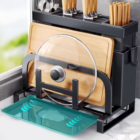 [Llevá 2 Pagá 1] Escurridor Inteligente Multifuncional en Acero Inoxidable con Gran Capacidad y Diseño Moderno + REGALO: Kit de Utensilios - Image 3