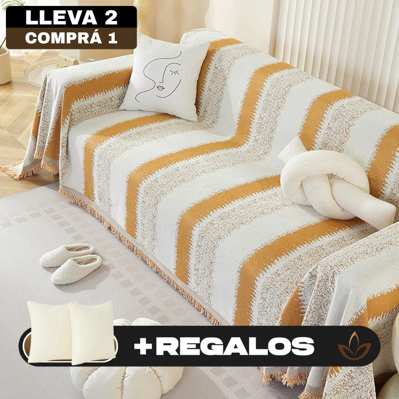 [Llevá 2 Pagá 1] Funda para Sofá Encanto en Algodón y Poliéster +REGALOS: 2 Almohadones - Image 3