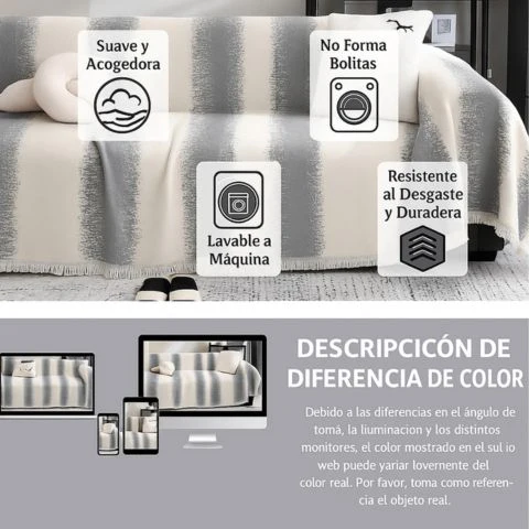 [Llevá 2 Pagá 1] Funda para Sofá Encanto en Algodón y Poliéster +REGALOS: 2 Almohadones - Image 9