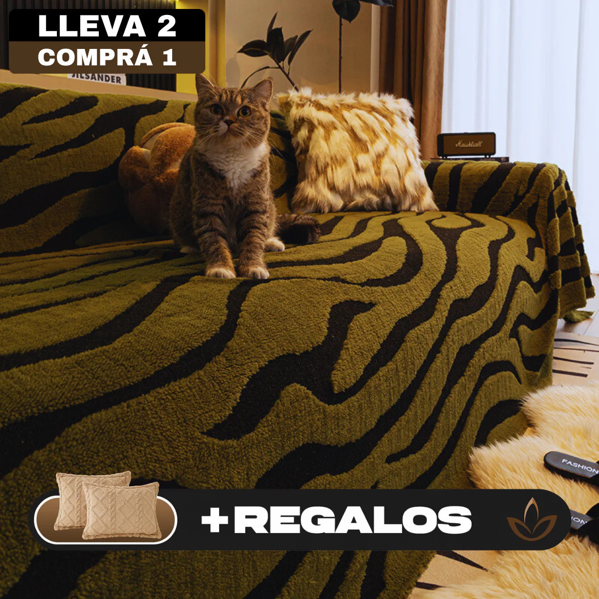 [Llevá 2 Pagá 1] Funda para Sofá Nature 100% Algodón (¡Tu living más moderno!) +REGALO: 2 Almohadas - Image 2