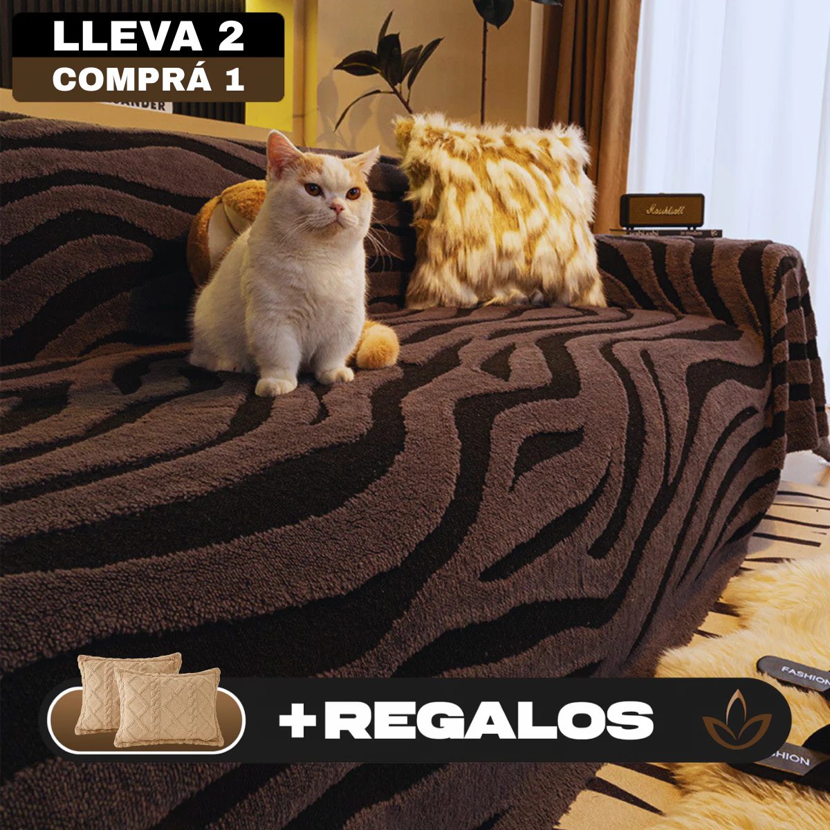 [Llevá 2 Pagá 1] Funda para Sofá Nature 100% Algodón (¡Tu living más moderno!) +REGALO: 2 Almohadas - Image 3