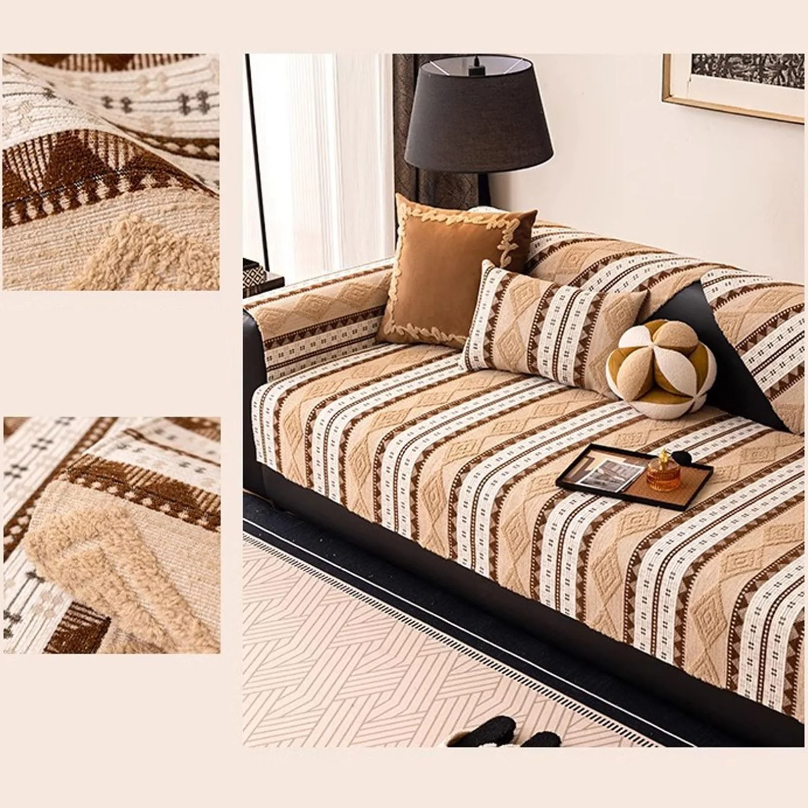 [Llevá 2 Pagá 1] Funda para Sofá Roman 100% Algodón con Diseño Elegante y Atemporal +REGALO: 2 Almohadas - Image 3
