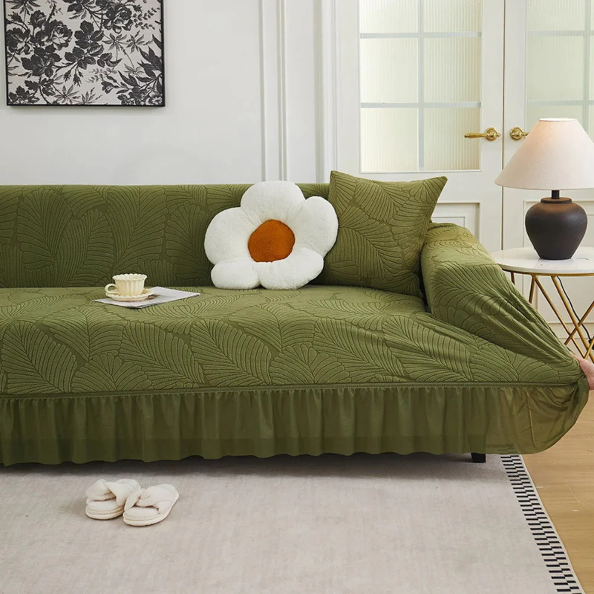 [Llevá 2 Pagá 1] Funda para Sofá Santino en Algodón y Poliéster (¡Diseño Majestuoso y Confortable!) +2 Almohadas de Regalo - Image 9