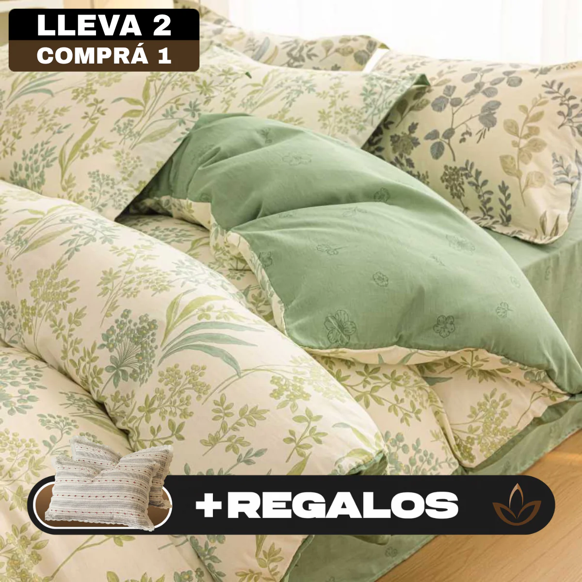 [Llevá 2 Pagá 1] Juego de Cama Completo Luna Estampado en Algodón y Poliéster (¡Noches Maravillosas de Relax!) +2 Fundas para Almohada - Image 4