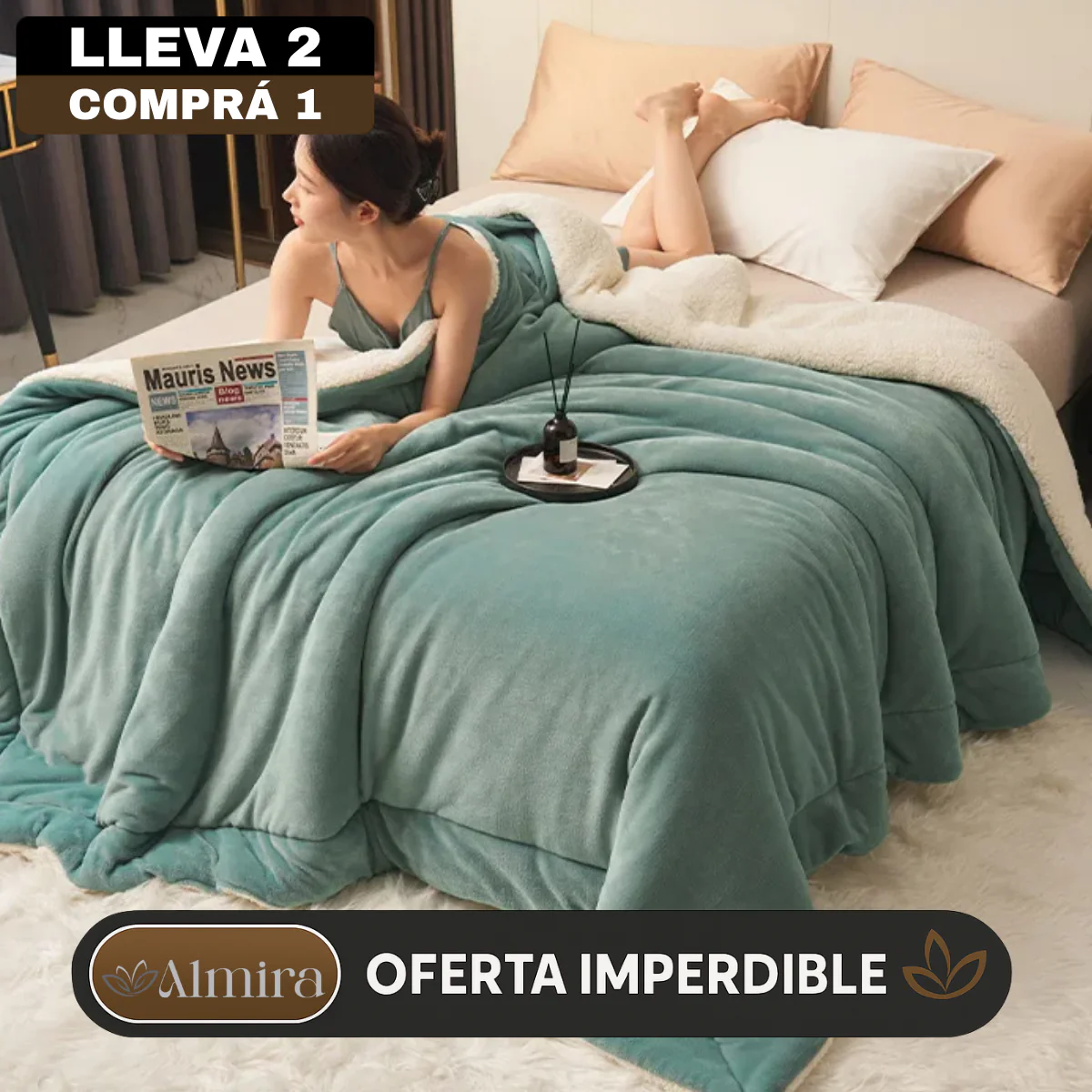 [Llevá 2 Pagá 1] Manta de Lujo FlannelDream 100% Lana (¡Calor Intenso y Suavidad Incomparable!) - Image 4