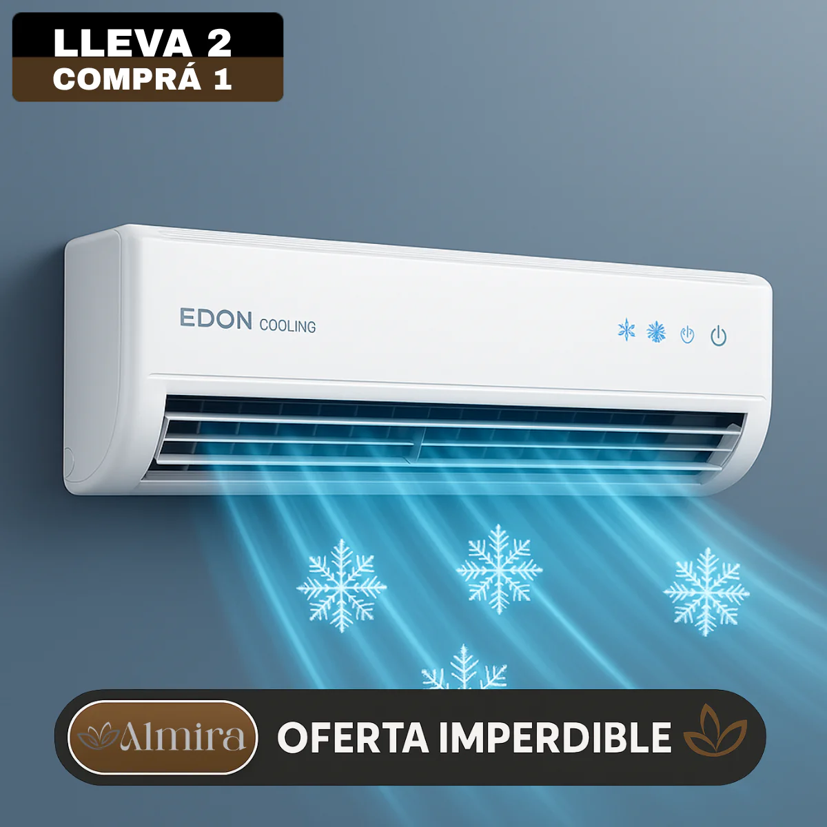 [Llevá 2 Pagá 1] Mini Aire Acondicionado de Pared 2000W Frío y Calor Bluetooth con Control Remoto - Image 2