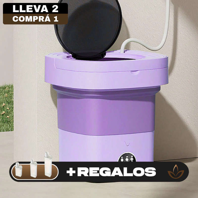 [Llevá 2 Pagá 1] Mini Máquina de Lavar Multifuncional Portátil + REGALOS: 2 Potes Dosificadores - Image 2