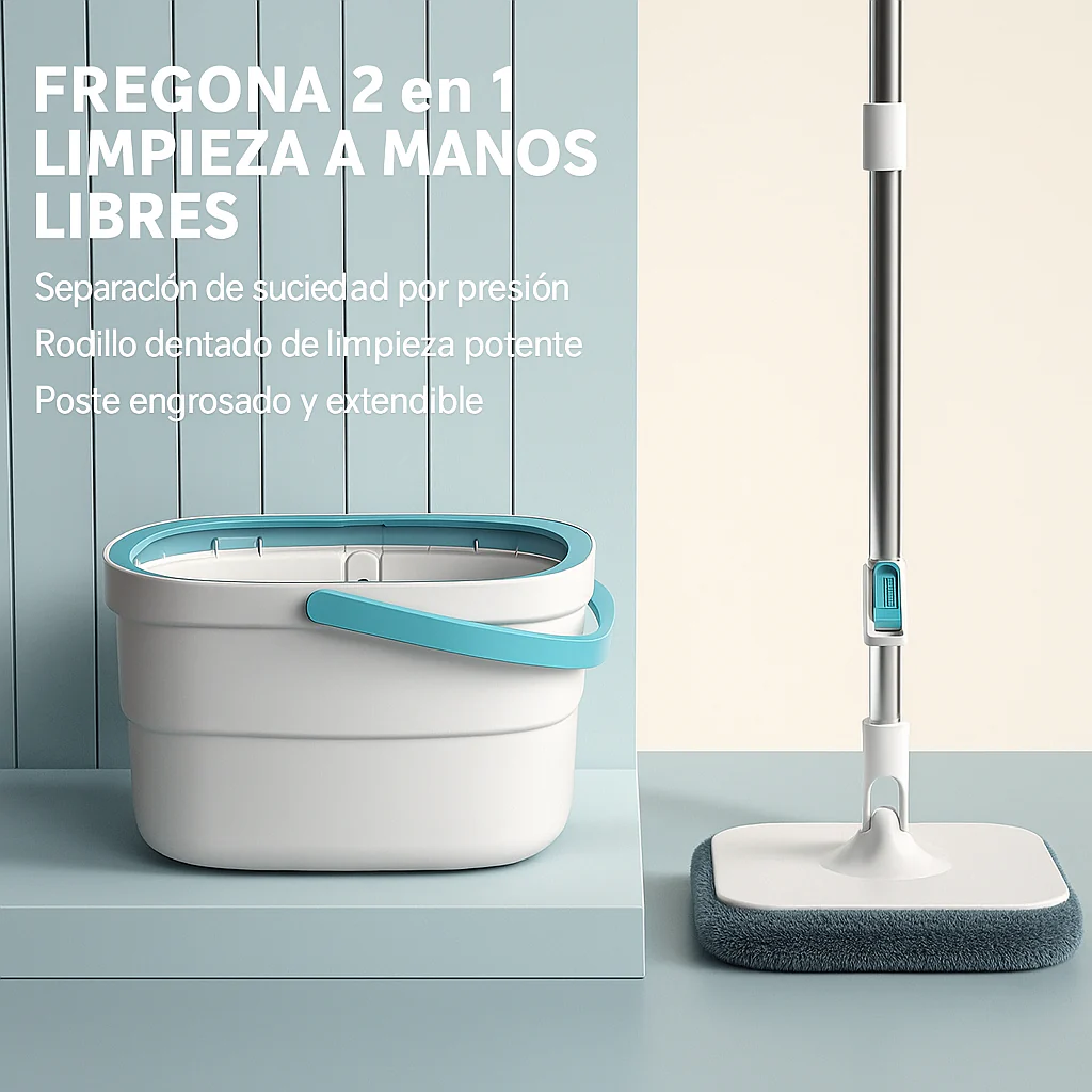 [Llevá 2 Pagá 1] Mop Inteligente 360° con Balde y Sistema de Limpieza Smart - Image 5