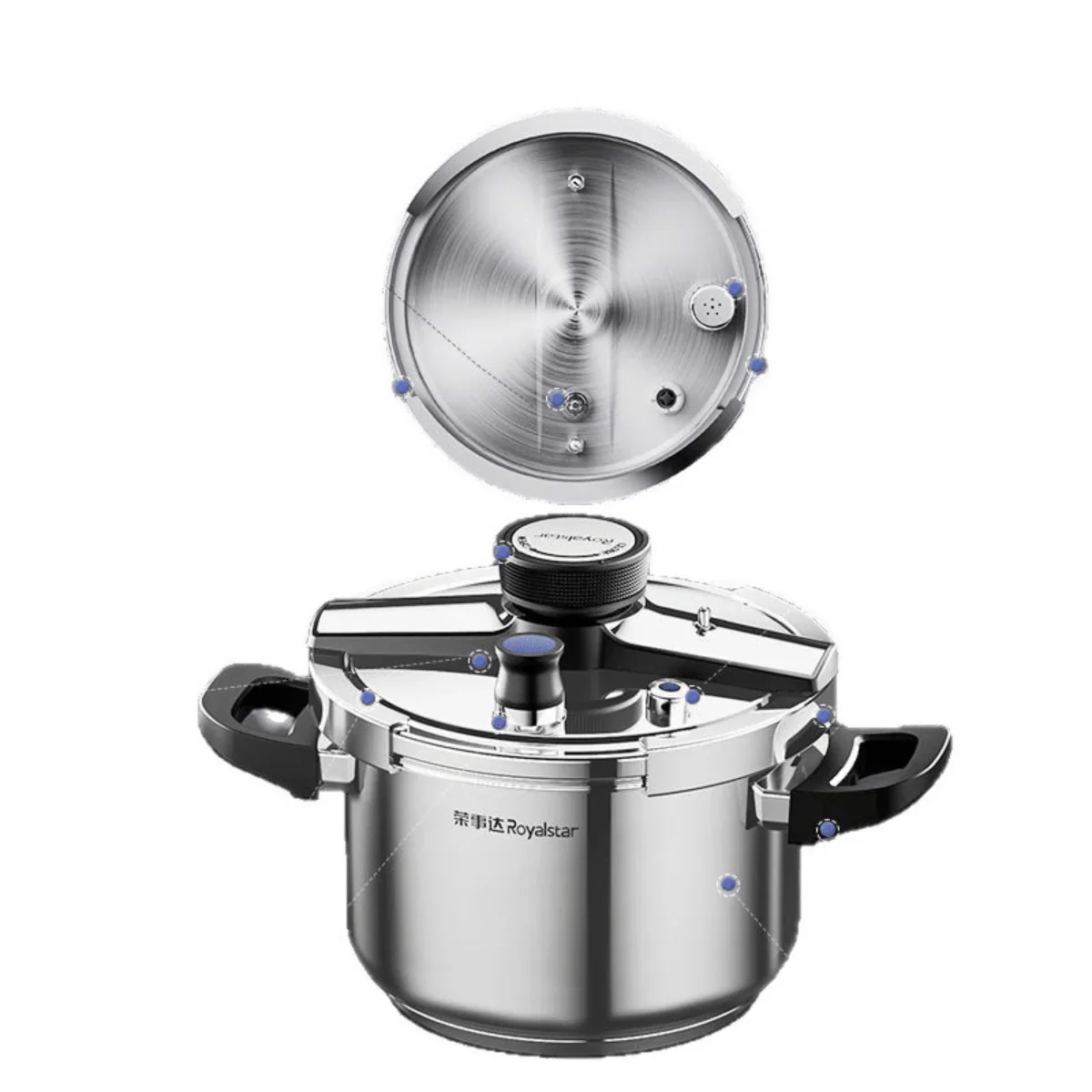 [Llevá 2 Pagá 1] Olla a Presión Supor de 3 Capas de Acero Inoxidable con Manijas de Goma | Seguridad Total para tu Cocina + Kit de Utensilios de Cocina - Image 3