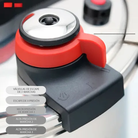 [Llevá 2 Pagá 1] Olla a Presión Supor de 3 Capas de Acero Inoxidable con Manijas de Goma | Seguridad Total para tu Cocina + Kit de Utensilios de Cocina - Image 7