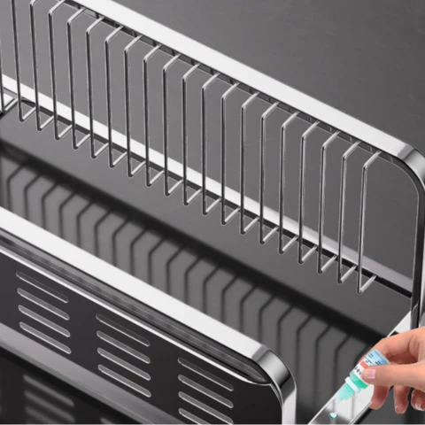 [Llevá 2 Pagá 1] Organizador de Baño de Acero Inoxidable de 3 Niveles + REGALO: 2 Mini Soportes Inox - Image 6