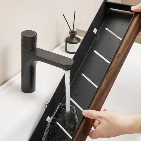 [Llevá 2 Pagá 1] Organizador de Baño de Madera con Escurridor y Diseño Moderno - Image 5