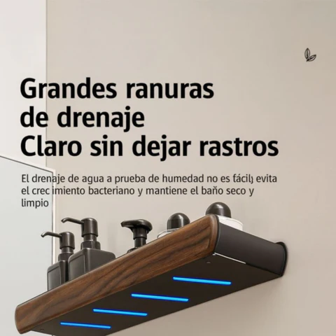 [Llevá 2 Pagá 1] Organizador de Baño de Madera con Escurridor y Diseño Moderno - Image 6