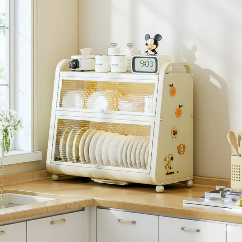 [Llevá 2 Pagá 1] Organizador de Platos MyLife en Acero Inoxidable con Vidrio Templado y Divisiones Inteligentes +REGALO: Kit de Utensilios de Cocina - Image 3