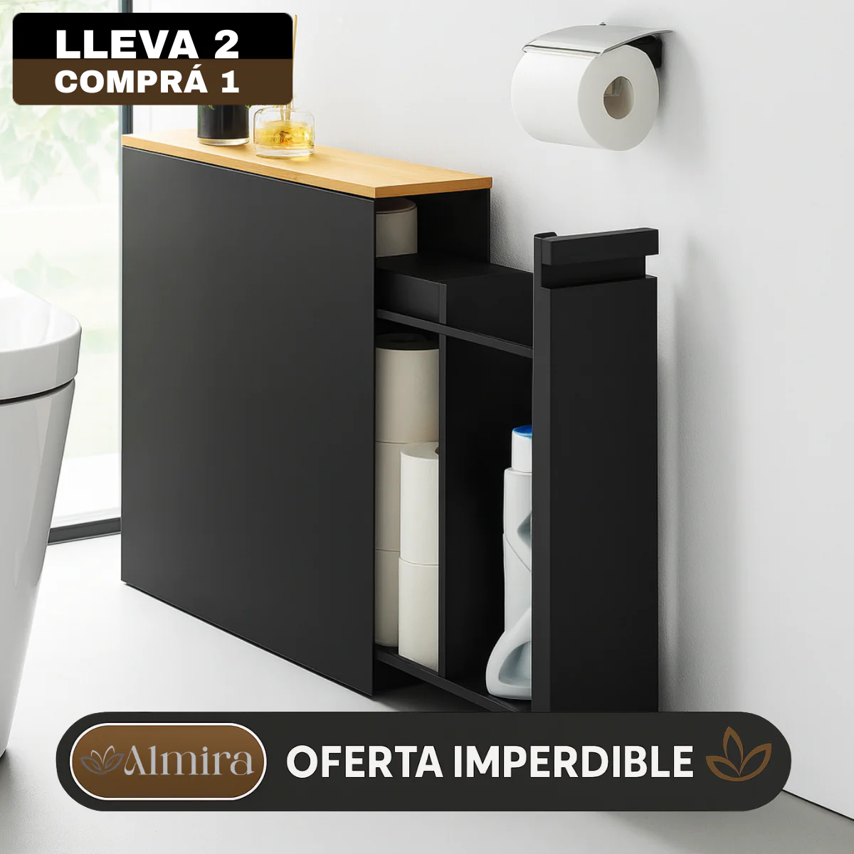 [Llevá 2 Pagá 1] Organizador Discreto de Madera con División Inteligente - Image 2